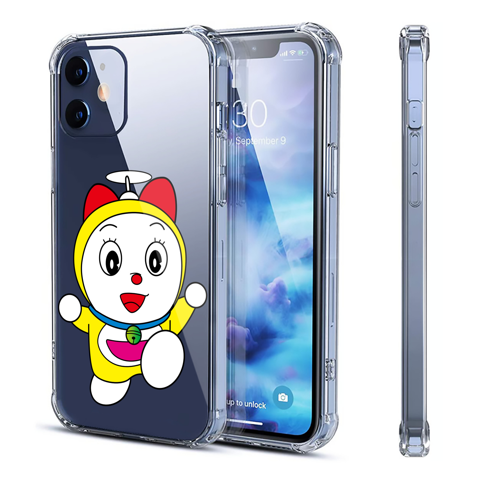 （画像用） ドラえもん ドラミ Doraemon Dorami 【iPhone 12シリーズ対応】透明スマホケース（クリアソフトケース）